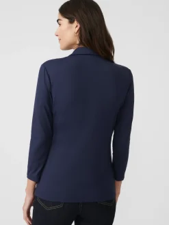J.McLaughlin Aida 3/4 Sleeve Top-Women Tops|Tees