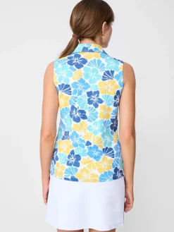 J.McLaughlin Aida Sleeveless Top In Beach Blossom-Women Tops