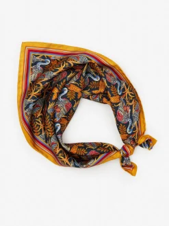 J.McLaughlin Amoura Silk Scarf In Rare Bird Square-Women Scarves