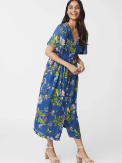 J.McLaughlin Annora Linen Dress In Jardin Mariposa-Women Dresses