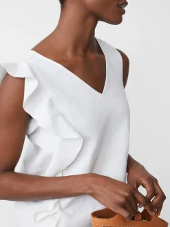 J.McLaughlin Athena Linen Blouse-Women Tops