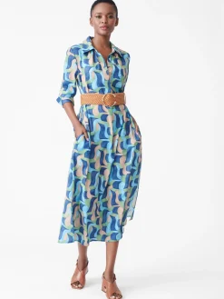J.McLaughlin Belle Dress In Abstract Chaise-Women Dresses