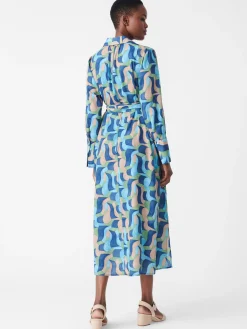 J.McLaughlin Belle Dress In Abstract Chaise-Women Dresses