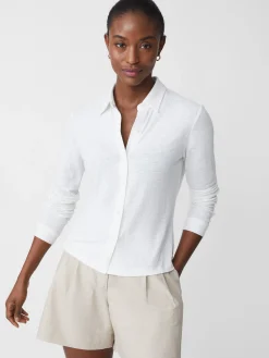 J.McLaughlin Betty Linen Shirt-Women Tops