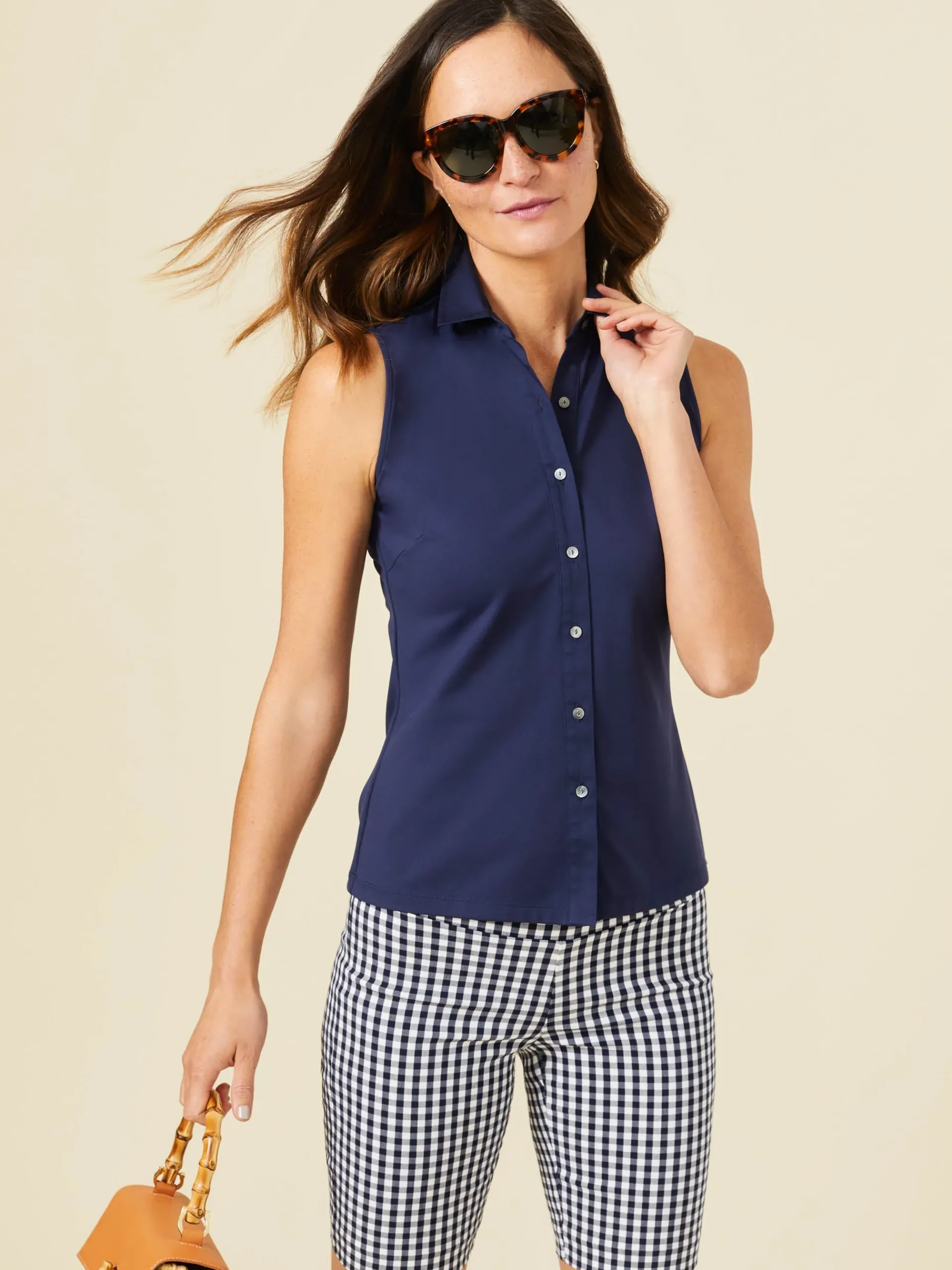 J.McLaughlin Betty Sleeveless Shirt-Women Tops