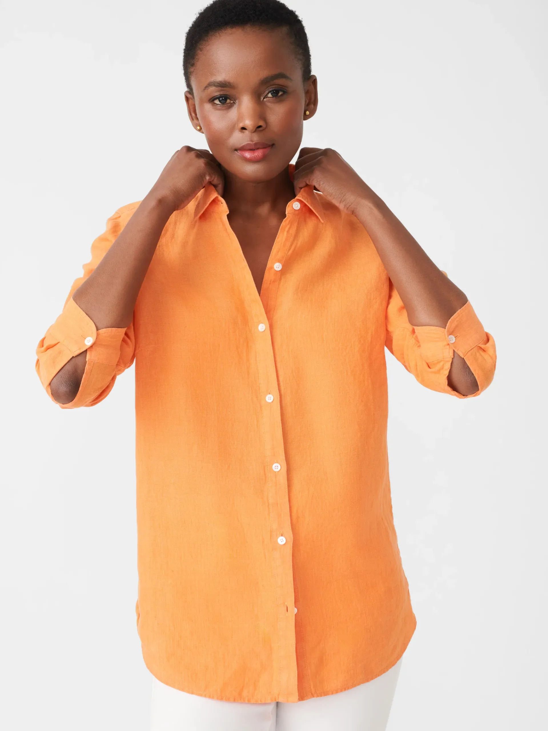 J.McLaughlin Britt Linen Shirt-Women Tops