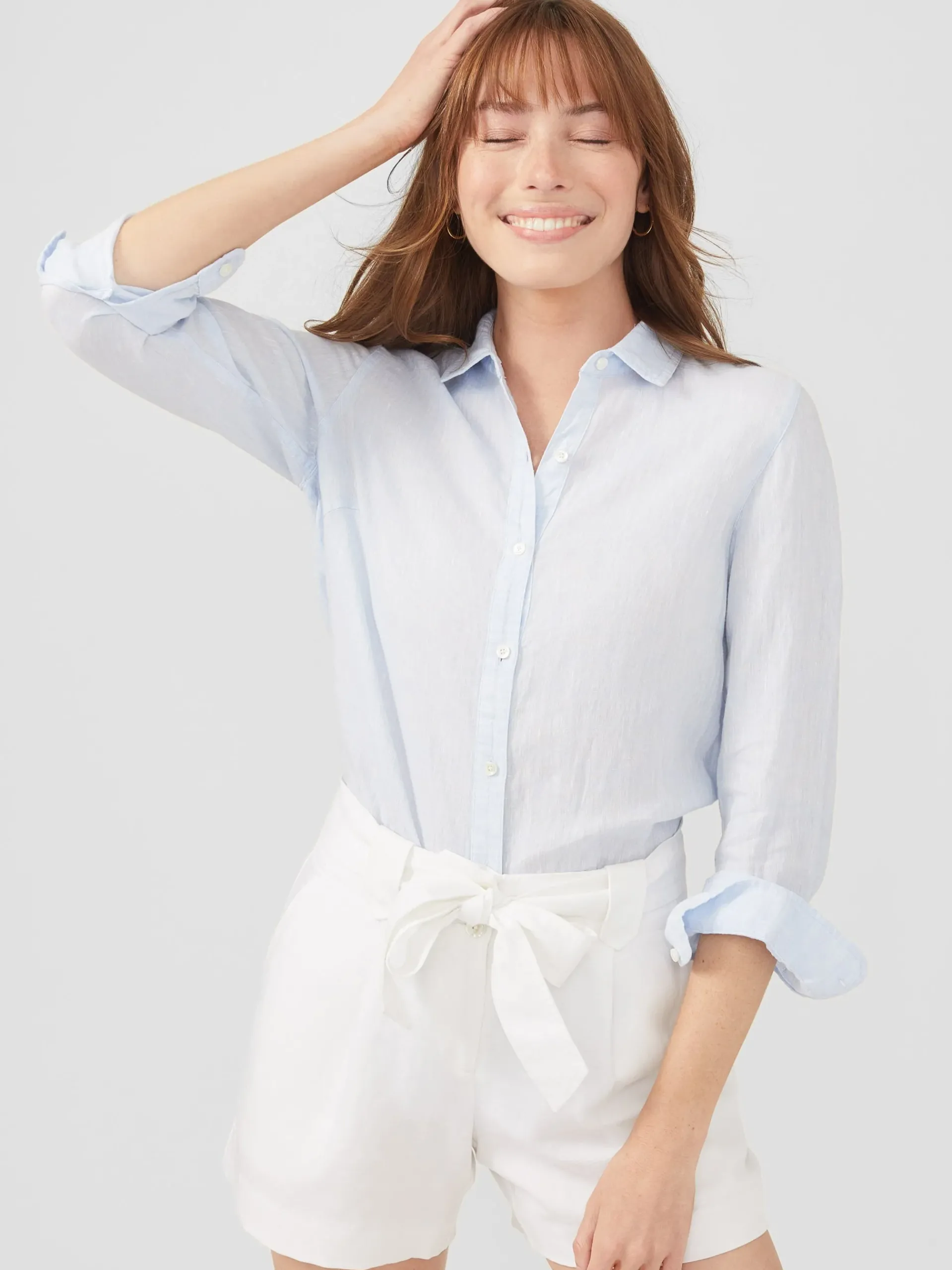 J.McLaughlin Britt Linen Shirt-Women Tops