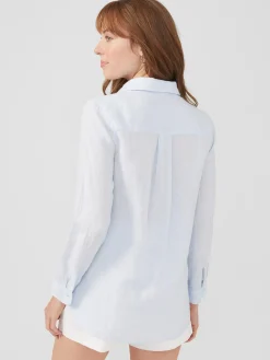 J.McLaughlin Britt Linen Shirt-Women Tops
