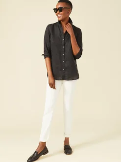 J.McLaughlin Britt Linen Shirt-Women Tops