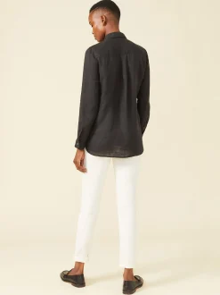 J.McLaughlin Britt Linen Shirt-Women Tops