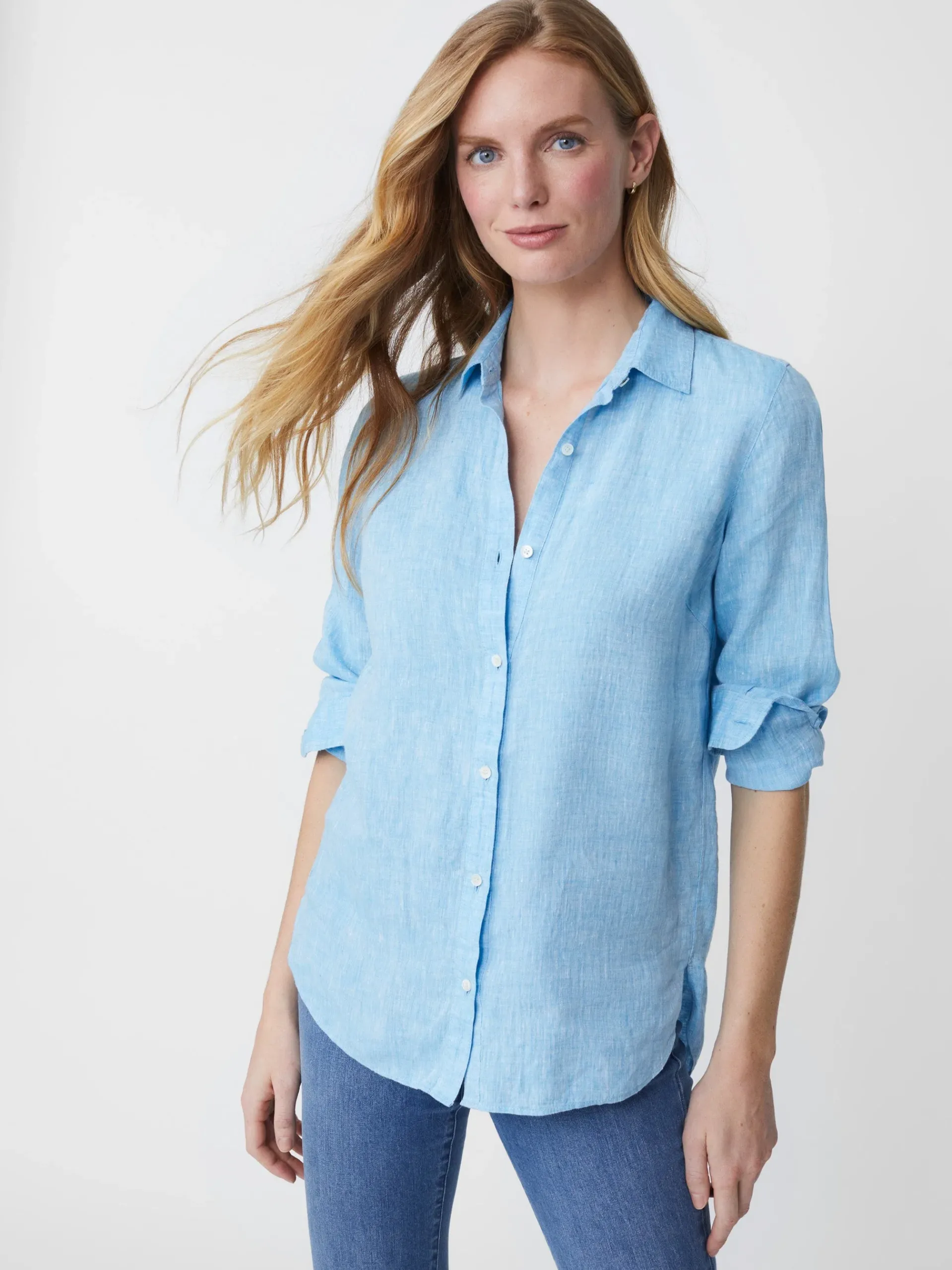 J.McLaughlin Britt Linen Shirt-Women Tops