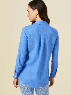 J.McLaughlin Britt Linen Shirt-Women Tops