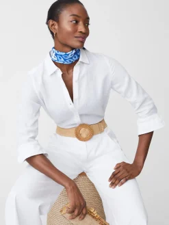 J.McLaughlin Britt Linen Shirt-Women Tops