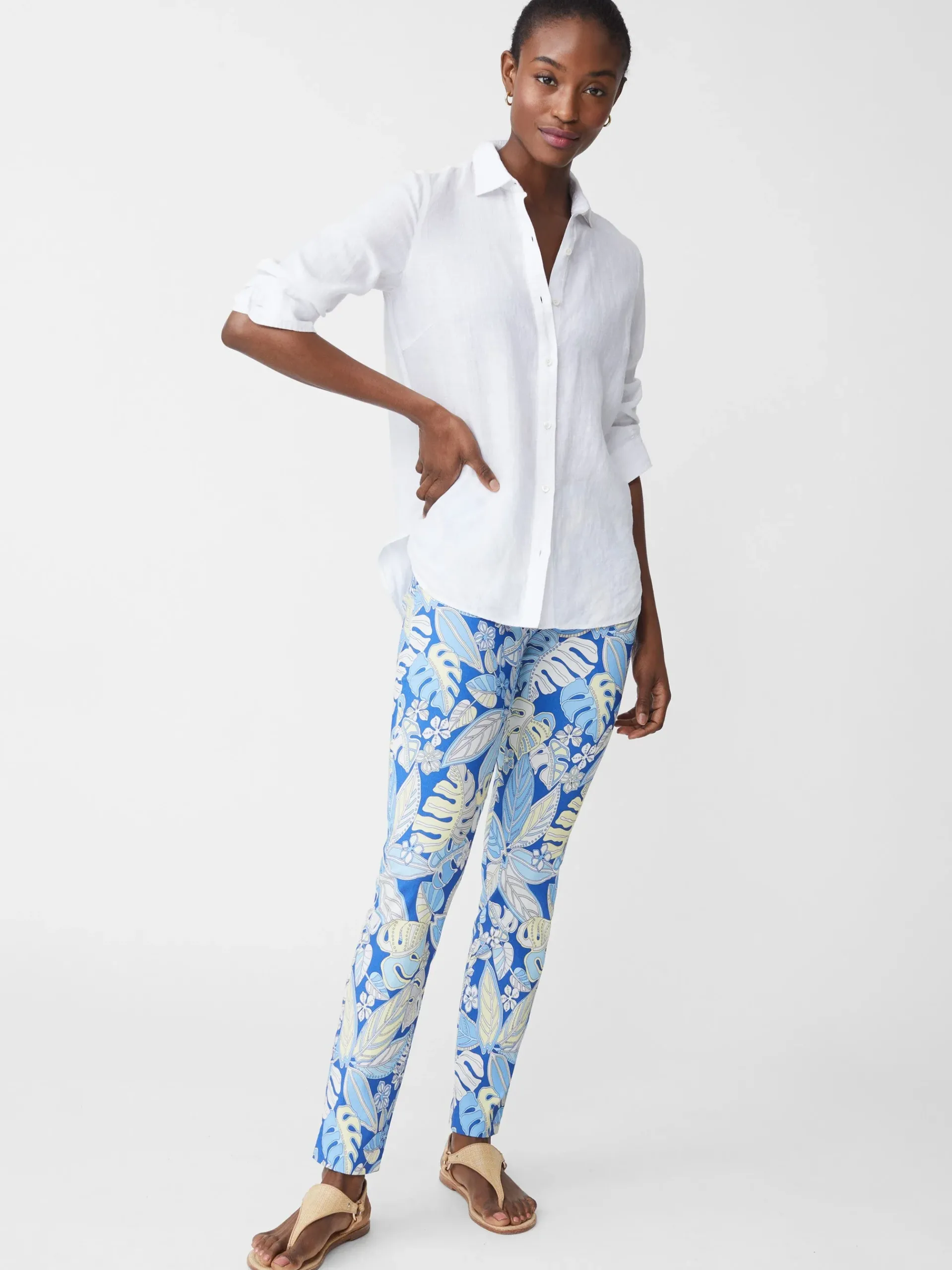 J.McLaughlin Britt Linen Shirt-Women Tops
