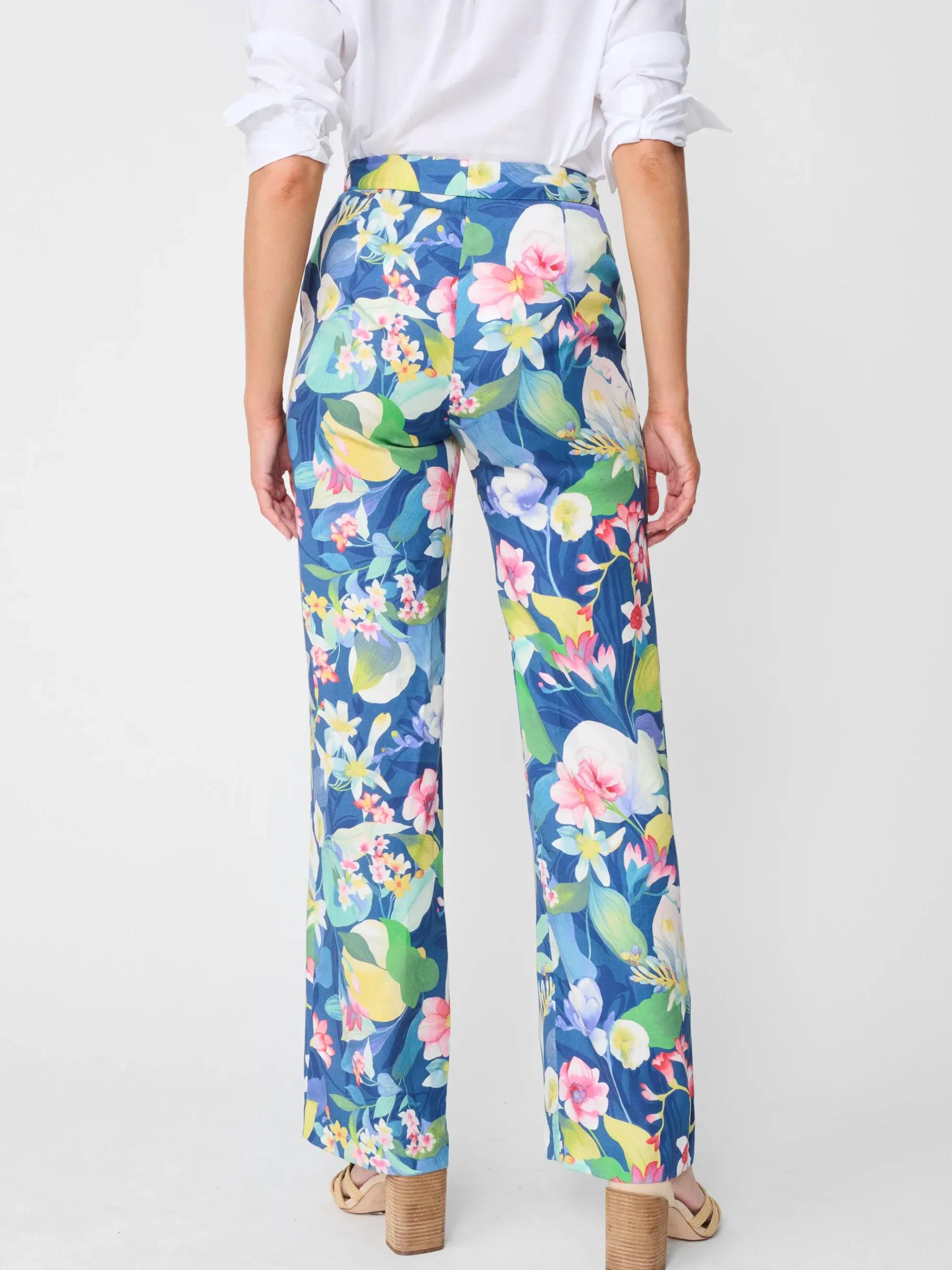 J.McLaughlin Broderick Pants In Floral Reef-Women Pants