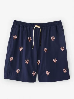J.McLaughlin Bruce 7" Swim Trunks In Coral- Swim