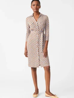 J.McLaughlin Brynn Dress In Mini Fernwood Geo-Women Dresses