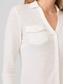 J.McLaughlin Brynn Linen Shirt-Women Tops