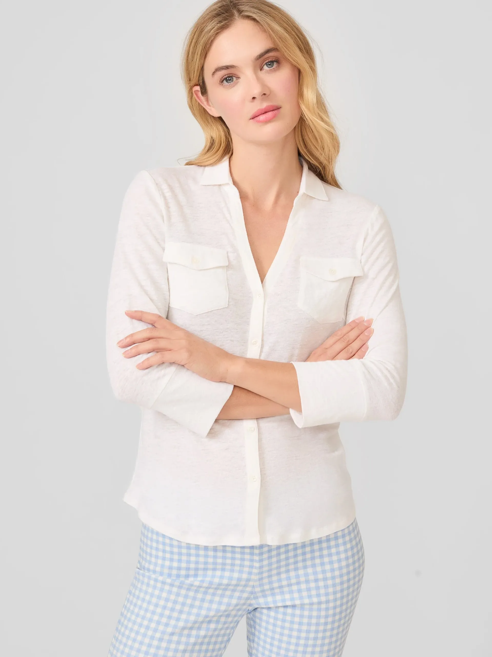 J.McLaughlin Brynn Linen Shirt-Women Tops