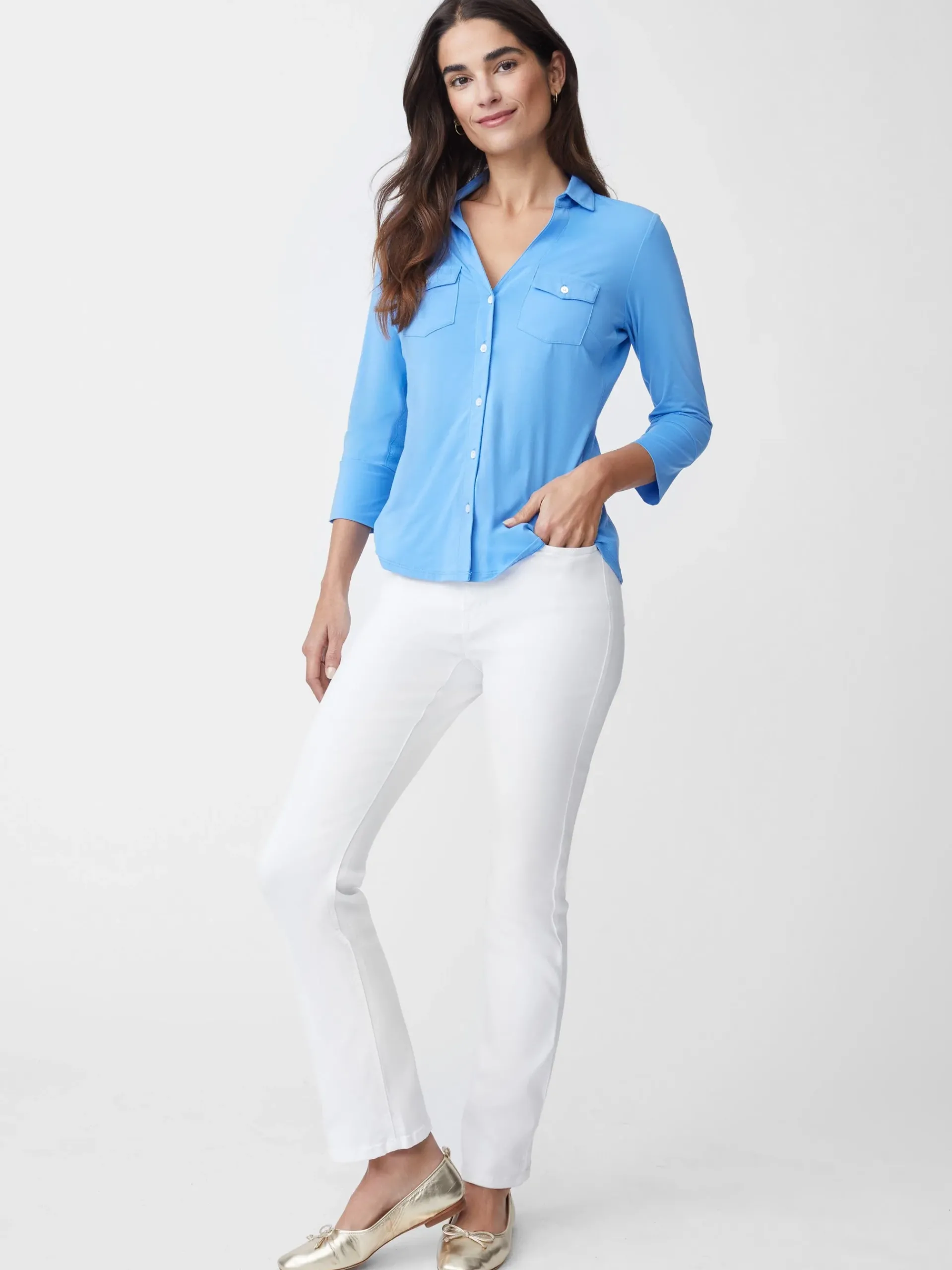 J.McLaughlin Brynn Lyford Jersey Shirt-Women Tops
