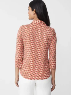 J.McLaughlin Brynn Lyford Jersey Shirt In Mini Fernwood Geo-Women Tops|Suits & Sets