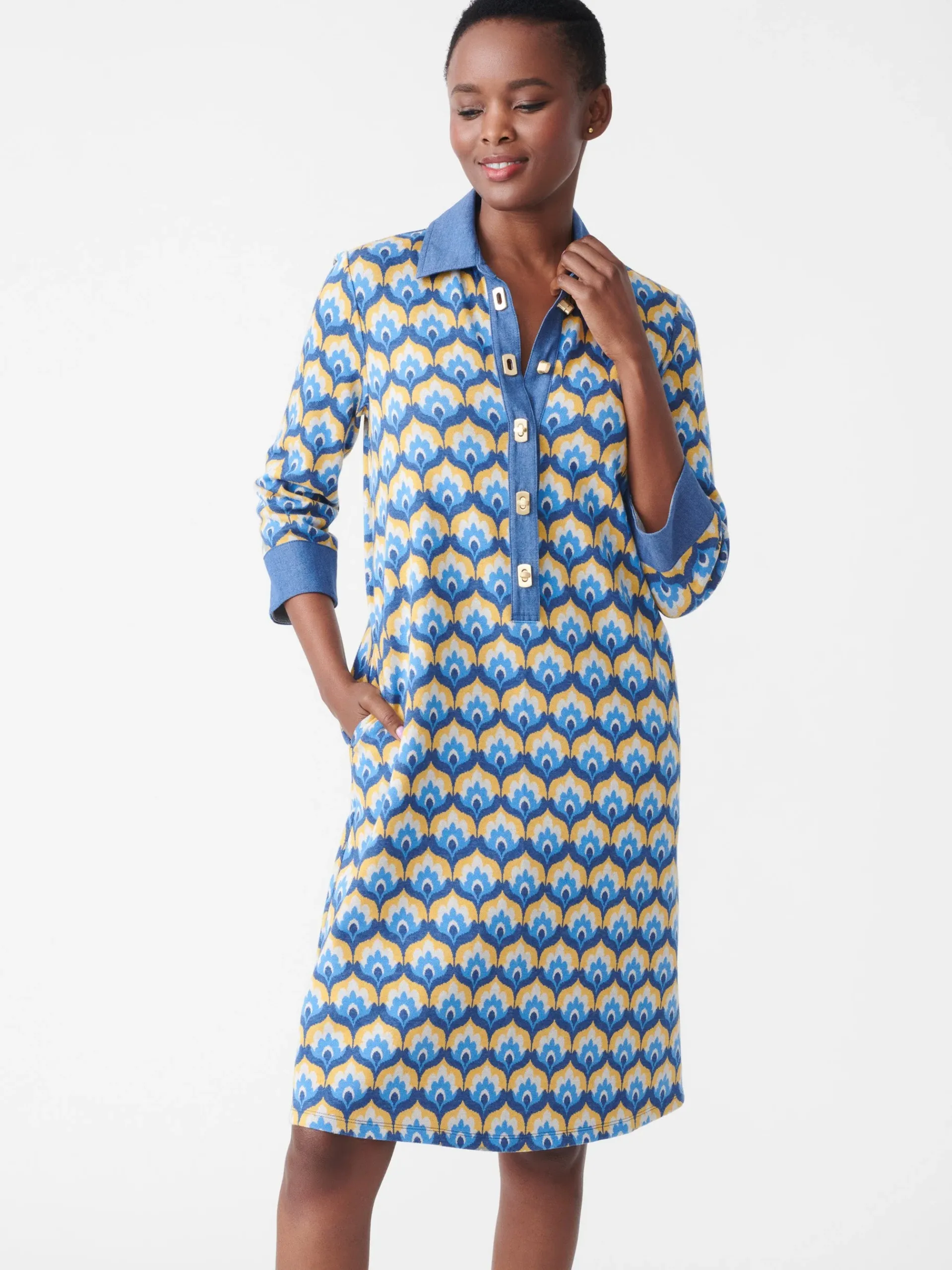 J.McLaughlin Bryony Dress In Mod Squad-Women Dresses