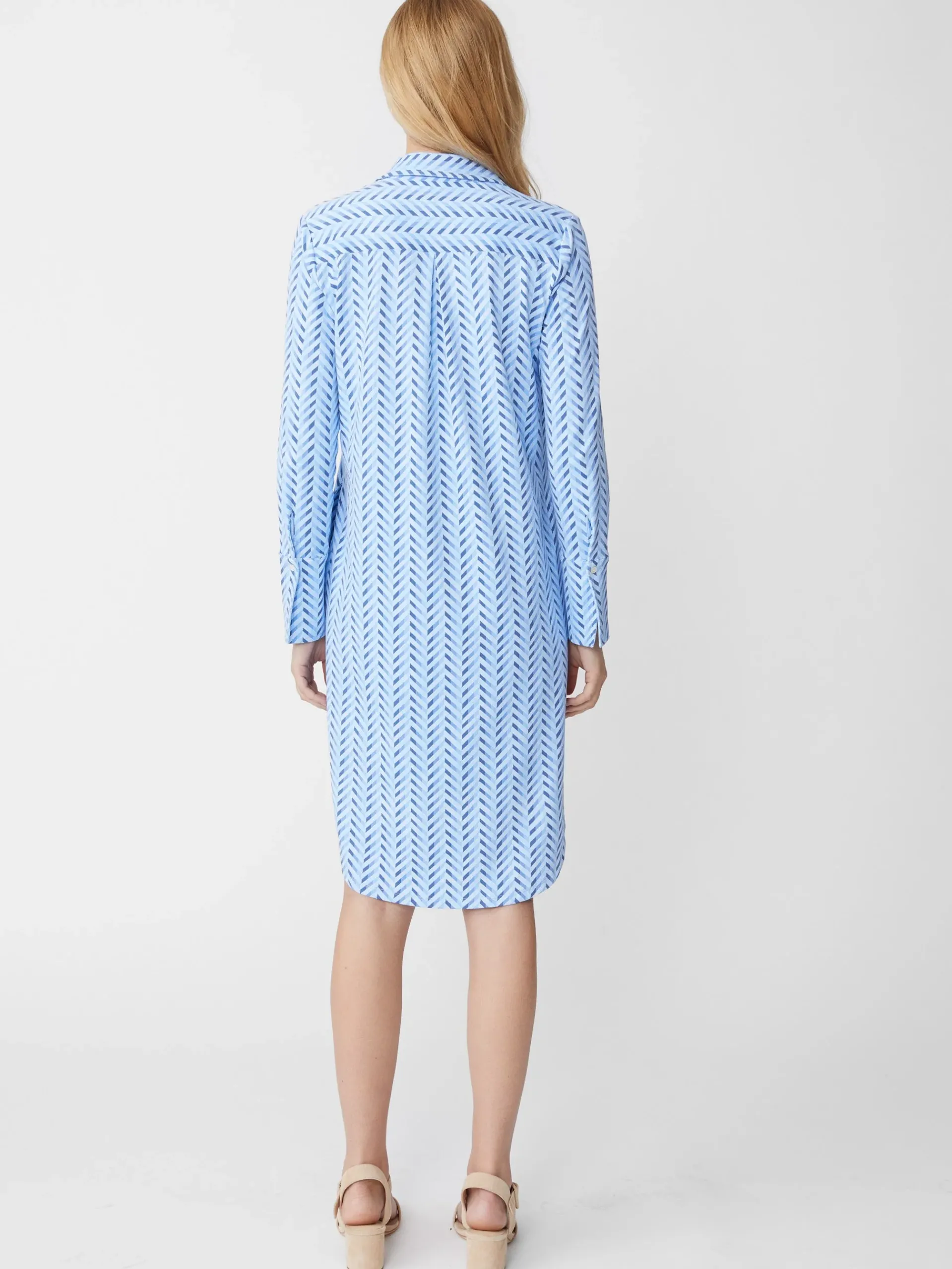 J.McLaughlin Cagney Dress In Chevron Charade-Women Dresses