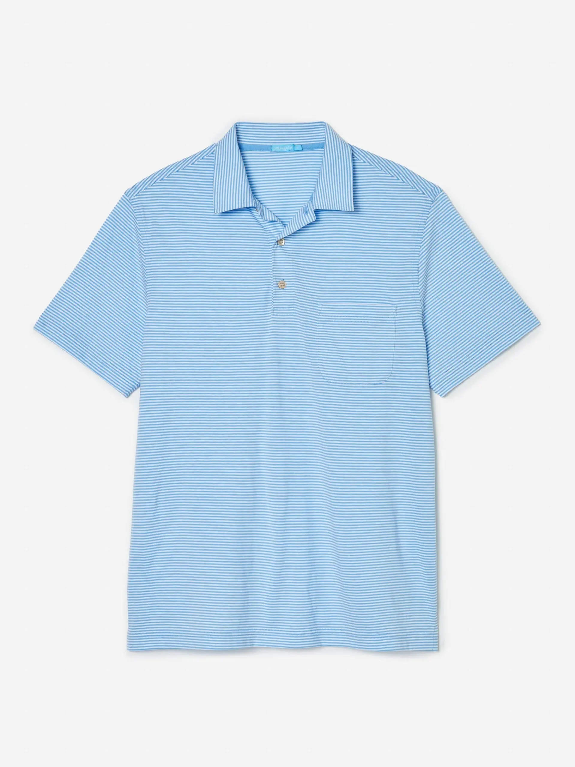 J.McLaughlin Callahan Cotton Polo In Stripe- Knits & Polos