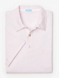 J.McLaughlin Callahan Cotton Polo In Stripe- Knits & Polos