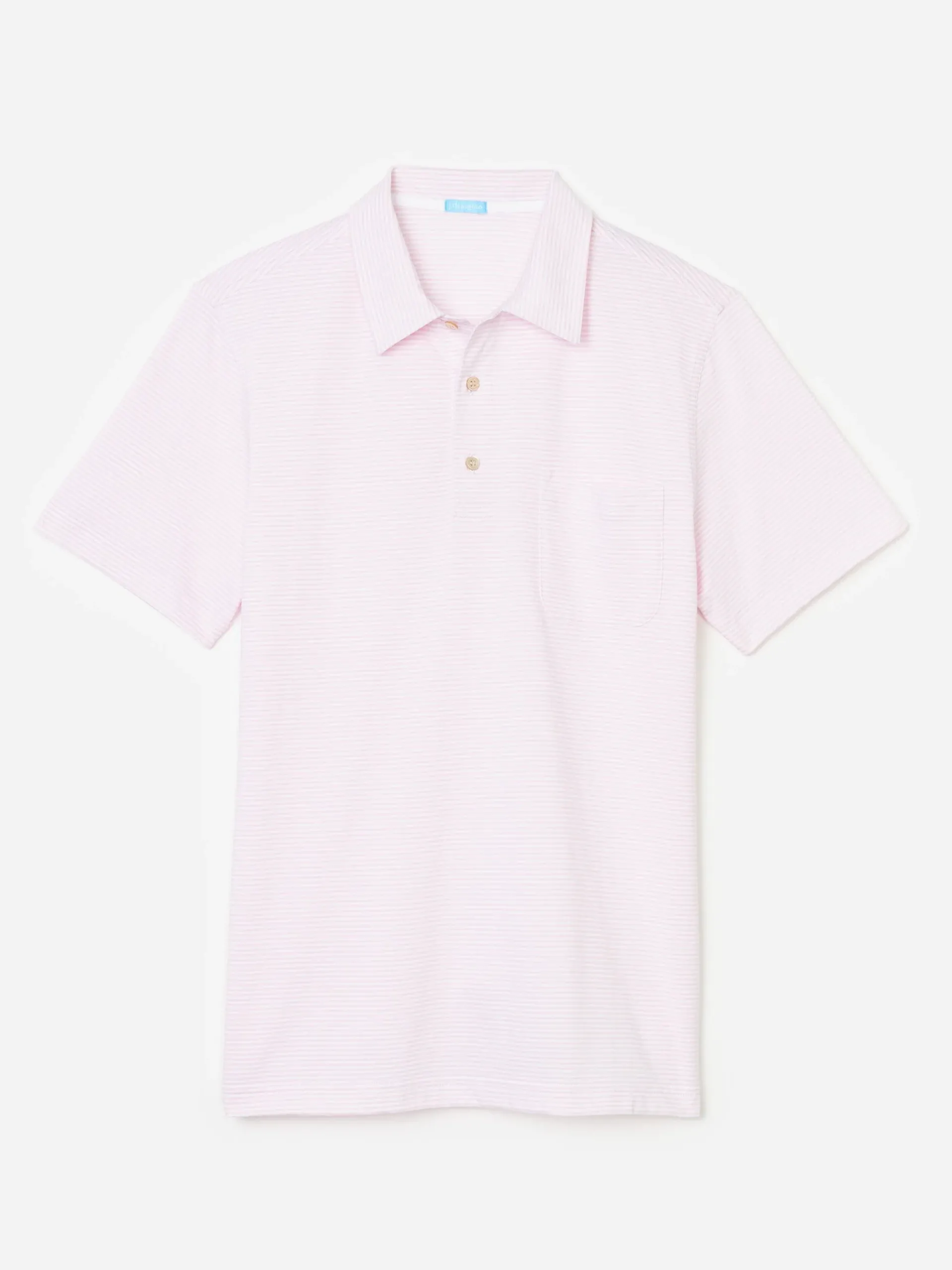 J.McLaughlin Callahan Cotton Polo In Stripe- Knits & Polos