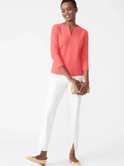 J.McLaughlin Carly Top In Fernwood Geo Jacquard-Women Tops