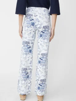 J.McLaughlin Carmel Pants In Chinoiserie Toile-Women Suits & Sets|Pants