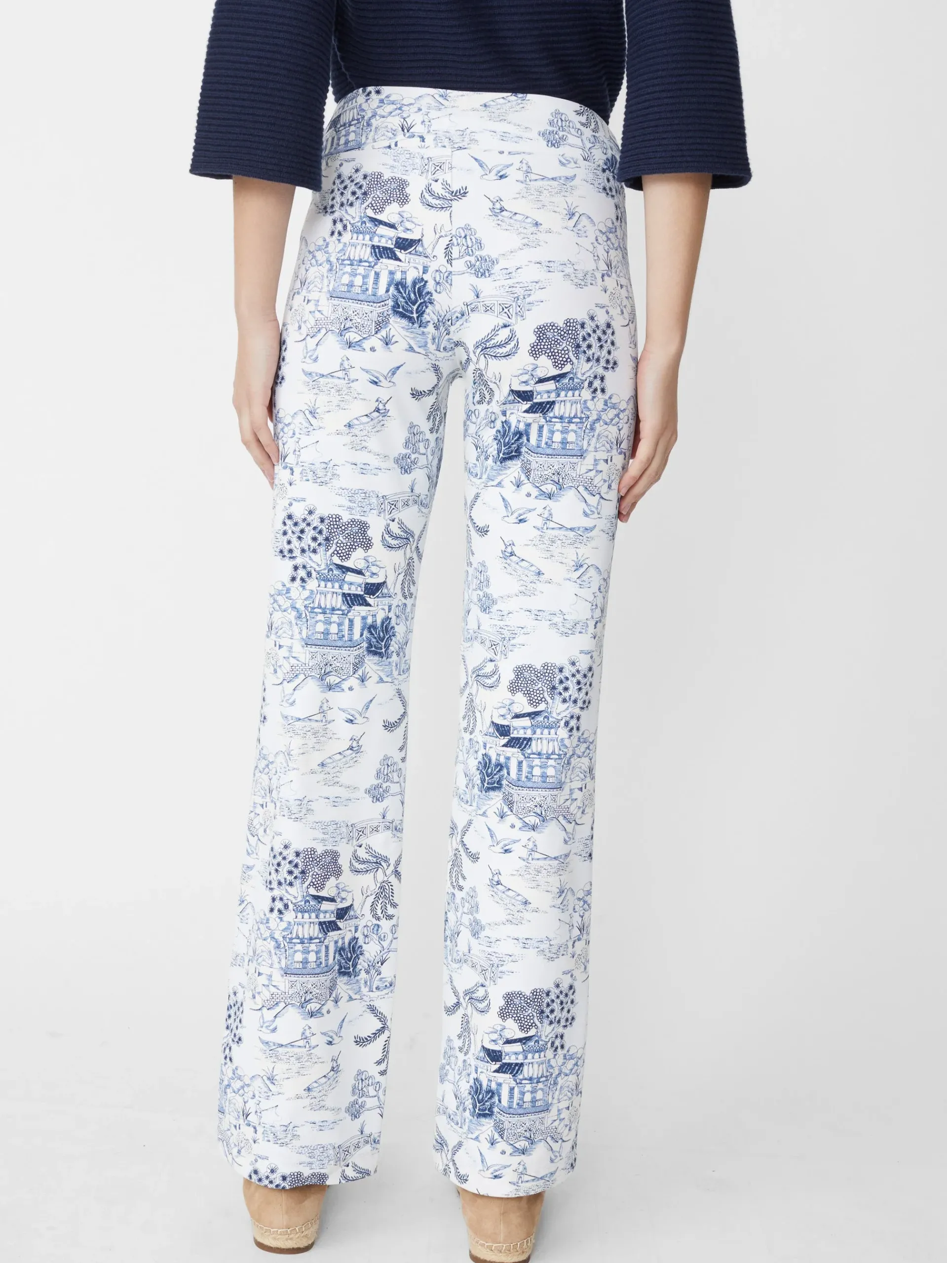 J.McLaughlin Carmel Pants In Chinoiserie Toile-Women Suits & Sets|Pants