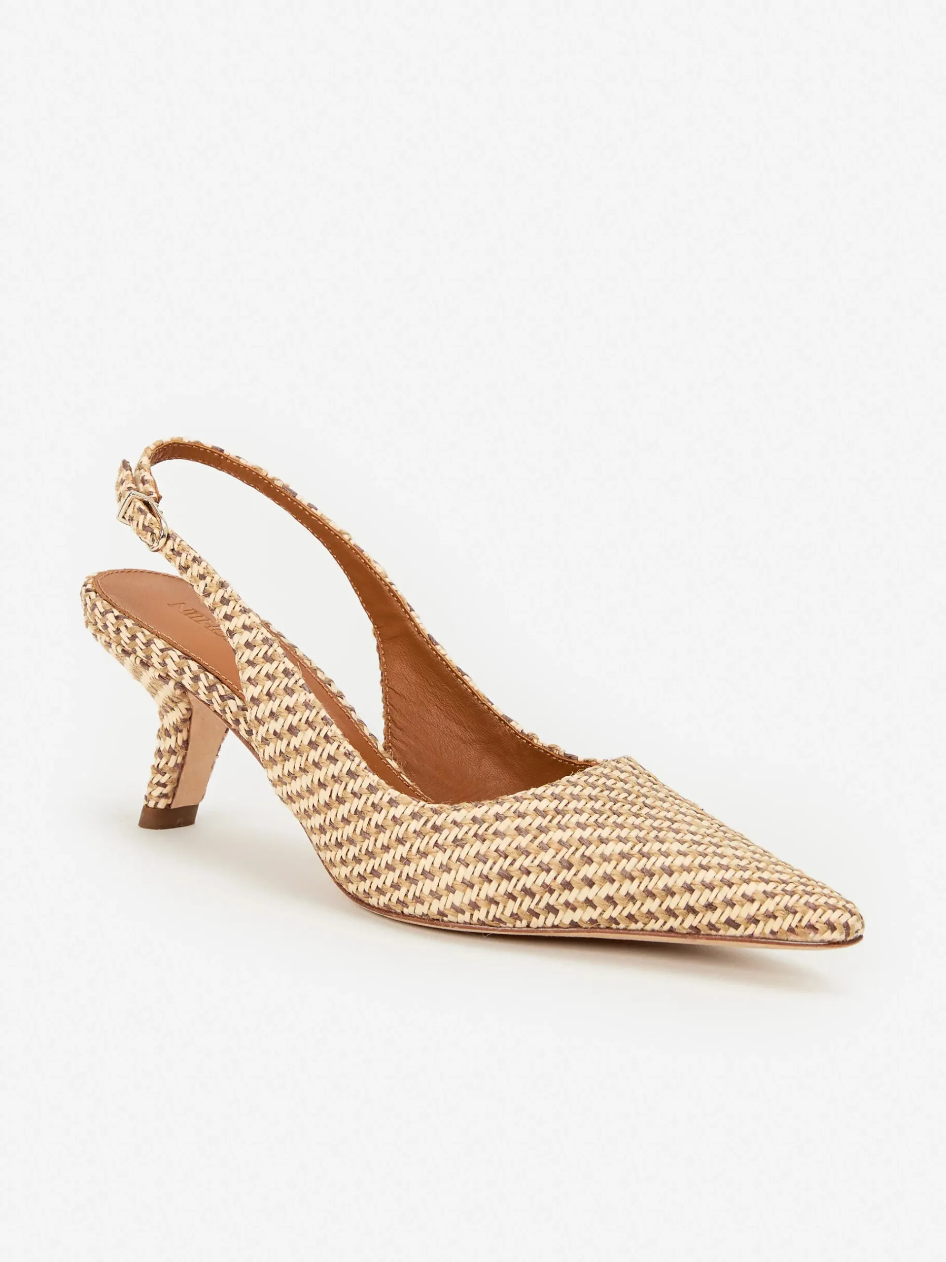 J.McLaughlin Cassidy Grasscloth Slingback Heels-Women Shoes & Accessories|Heels & Wedges
