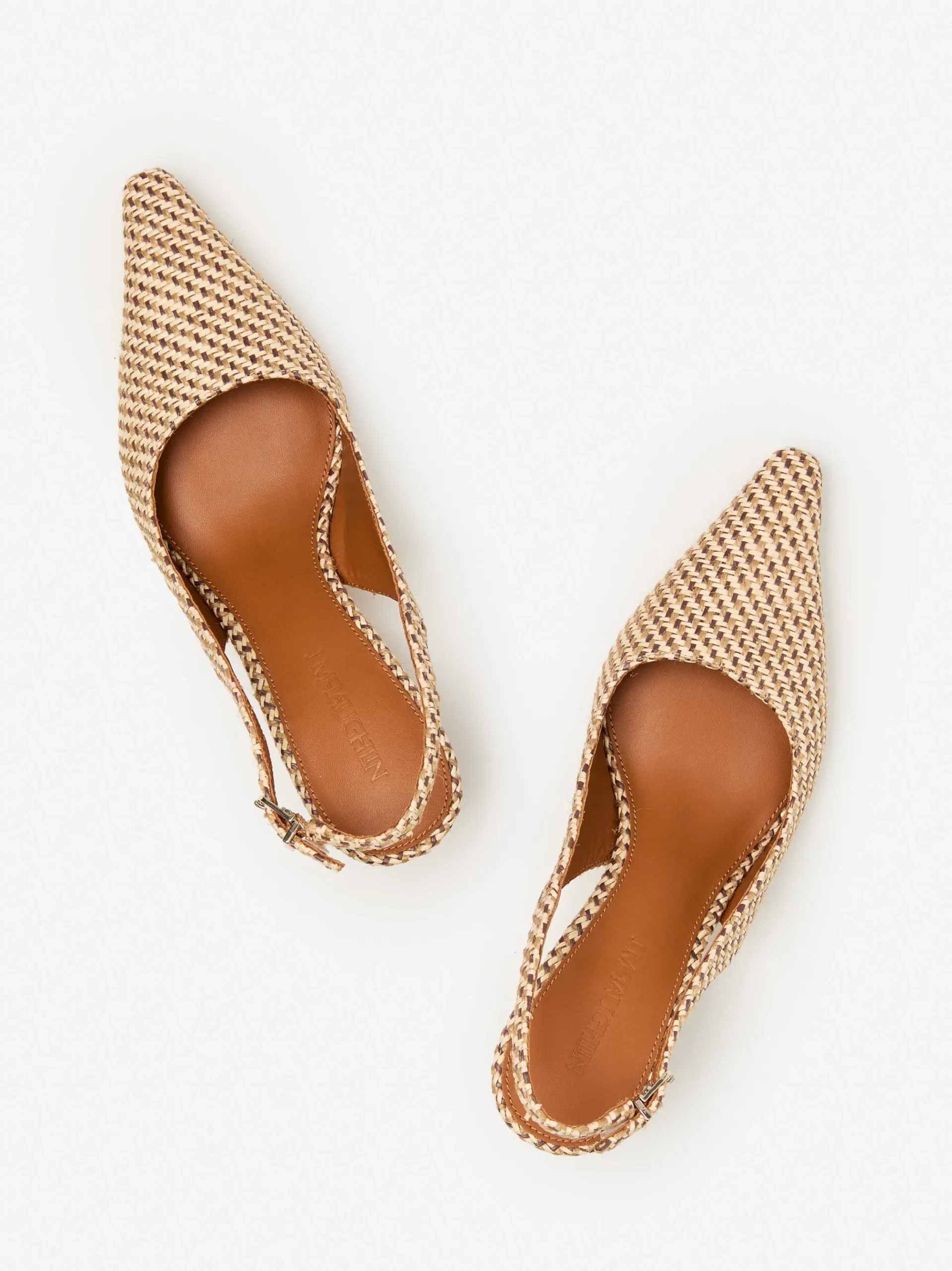 J.McLaughlin Cassidy Grasscloth Slingback Heels-Women Shoes & Accessories|Heels & Wedges