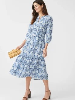 J.McLaughlin Cerina Silk Dress In Palmilla-Women Dresses