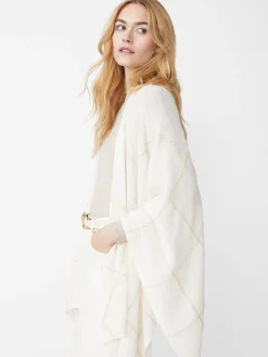 J.McLaughlin Chantal Cashmere Wrap In Window Pane-Women Jackets & Outerwear|Sweaters