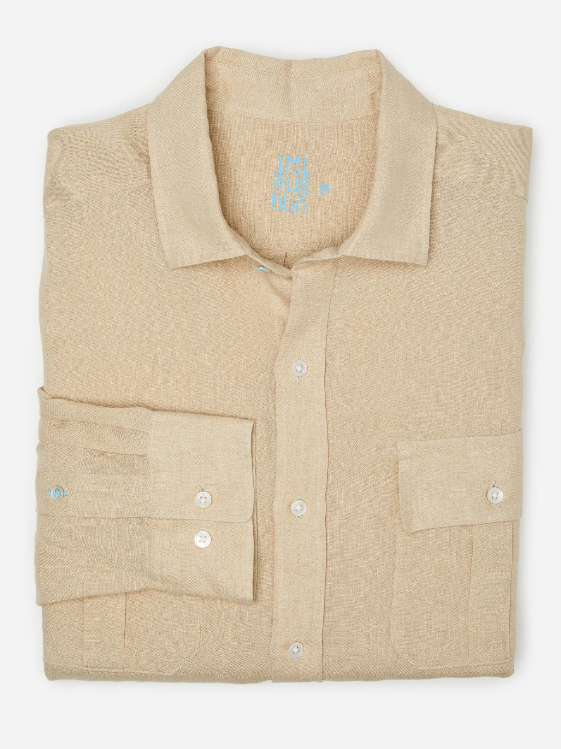 J.McLaughlin Christos Classic Fit Linen Shirt- Shirts