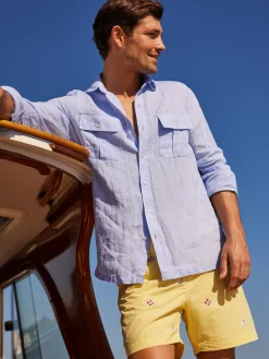 J.McLaughlin Christos Classic Fit Linen Shirt- Shirts