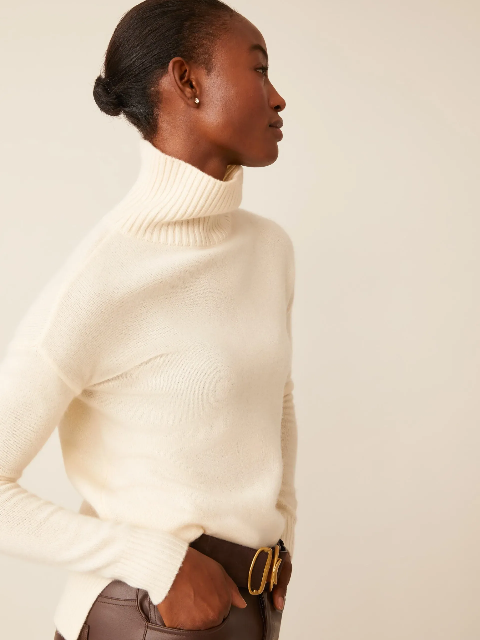 J.McLaughlin Clara Cashmere Turtleneck-Women Sweaters