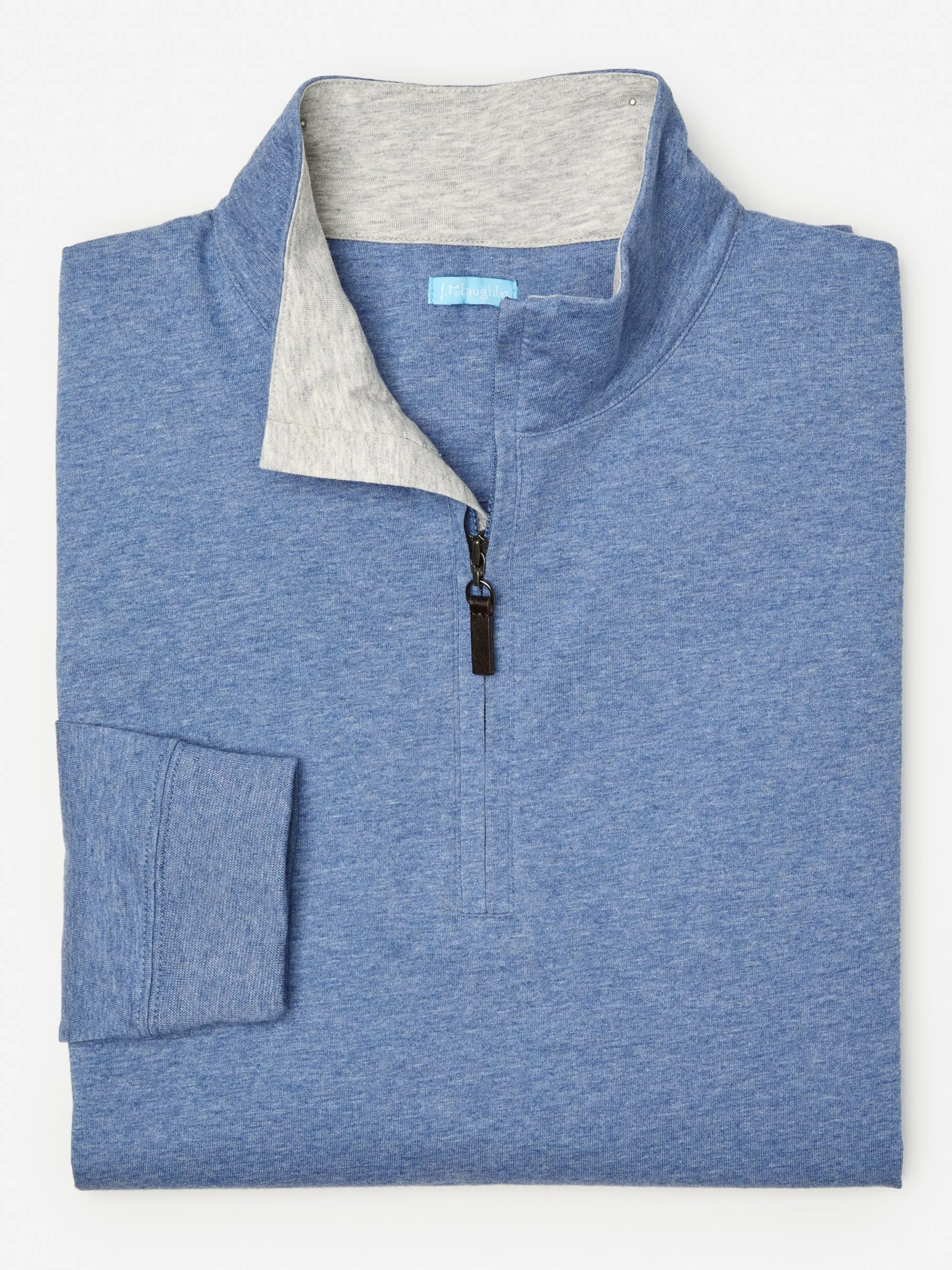 J.McLaughlin Clermont Cotton 1/4 Zip- Knits & Polos