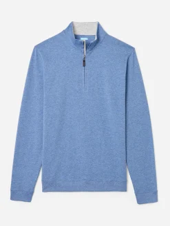 J.McLaughlin Clermont Cotton 1/4 Zip- Knits & Polos