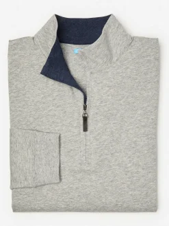 J.McLaughlin Clermont Cotton 1/4 Zip- Knits & Polos