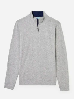 J.McLaughlin Clermont Cotton 1/4 Zip- Knits & Polos