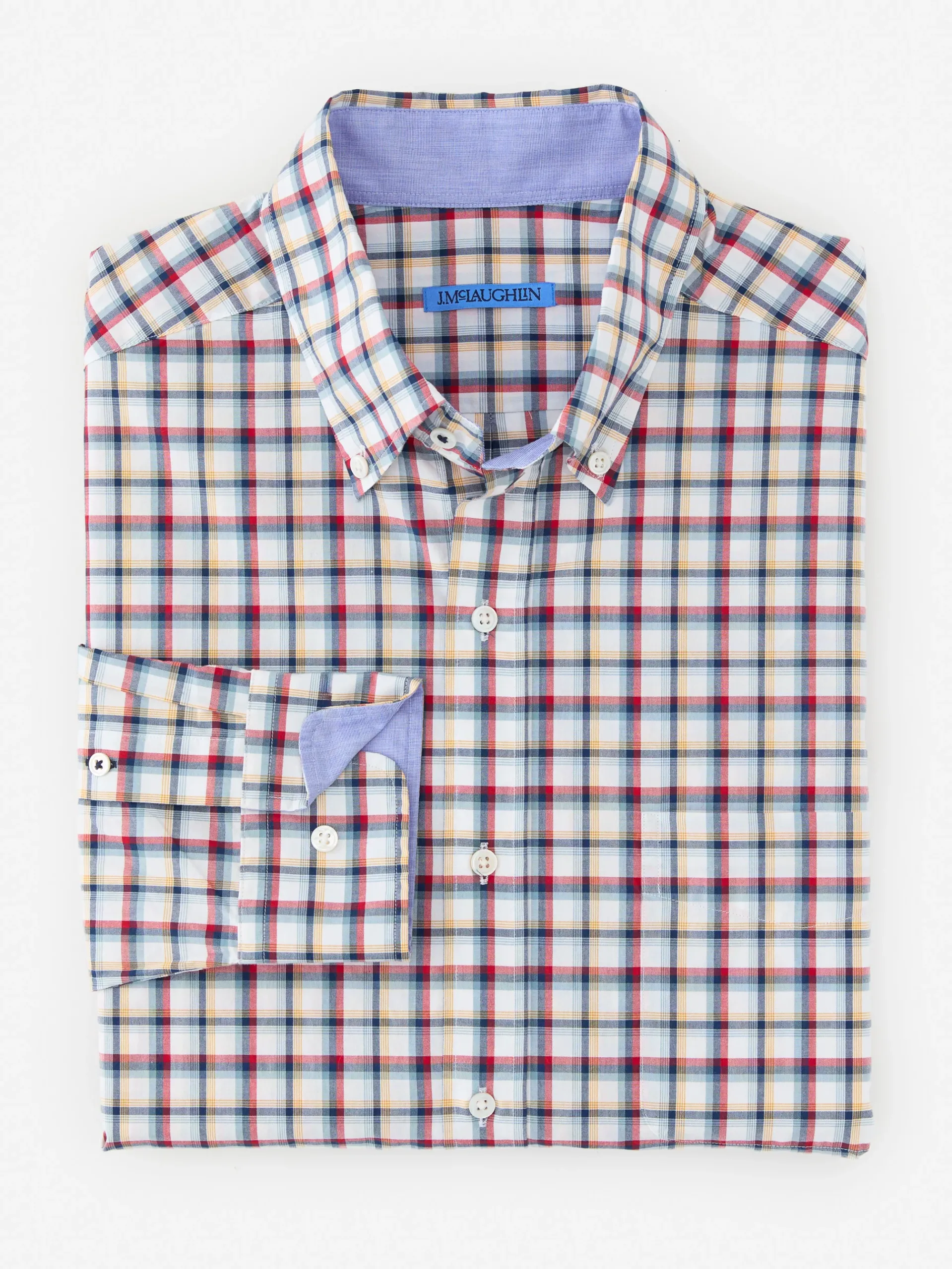 J.McLaughlin Collis Classic Fit Shirt In Plaid- Shirts