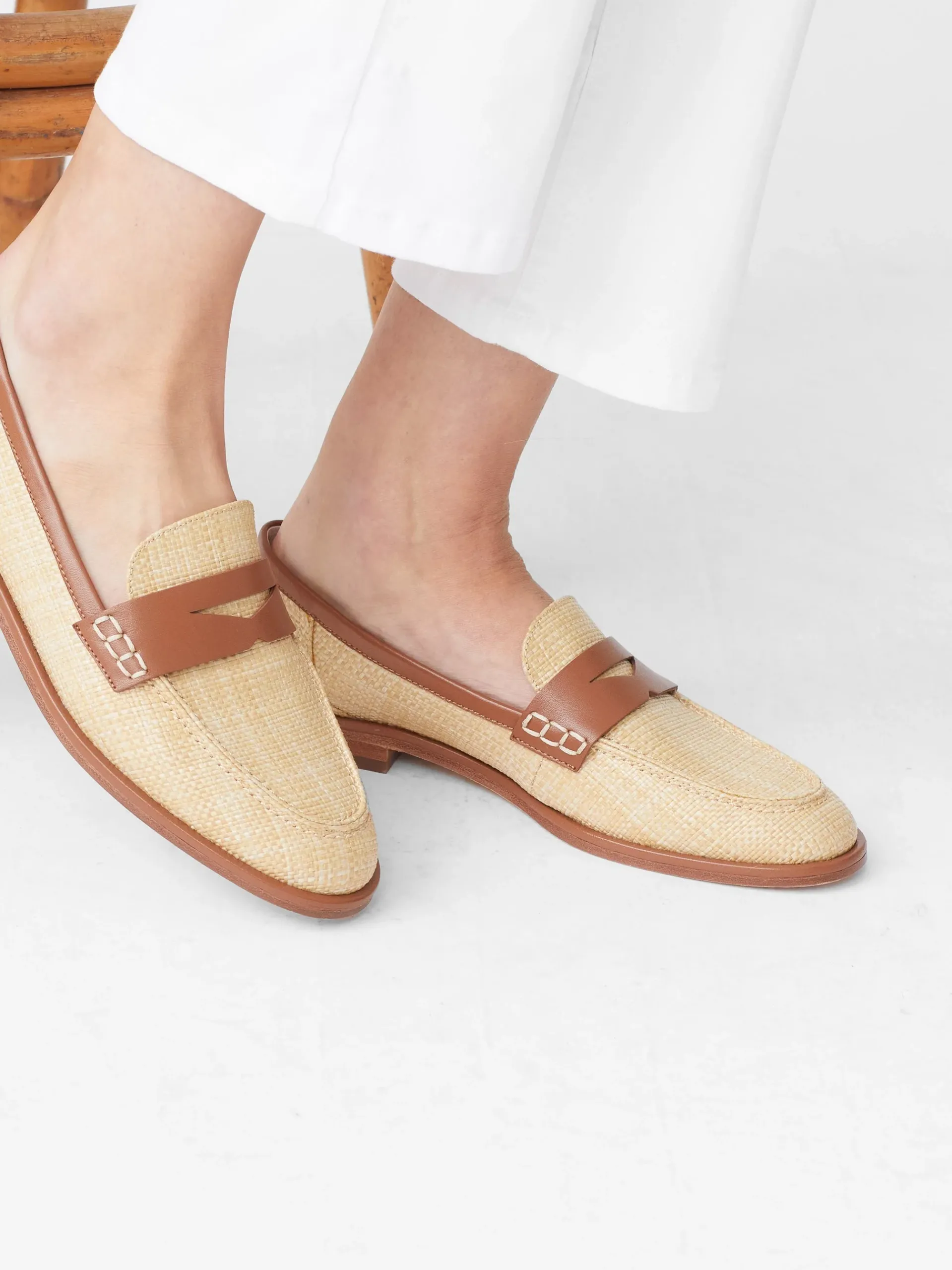 J.McLaughlin Concetta Raffia Loafers-Women Shoes & Accessories|Flats