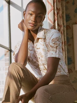 J.McLaughlin Cornelia Shirt In Chinoiserie Toile-Women Tops