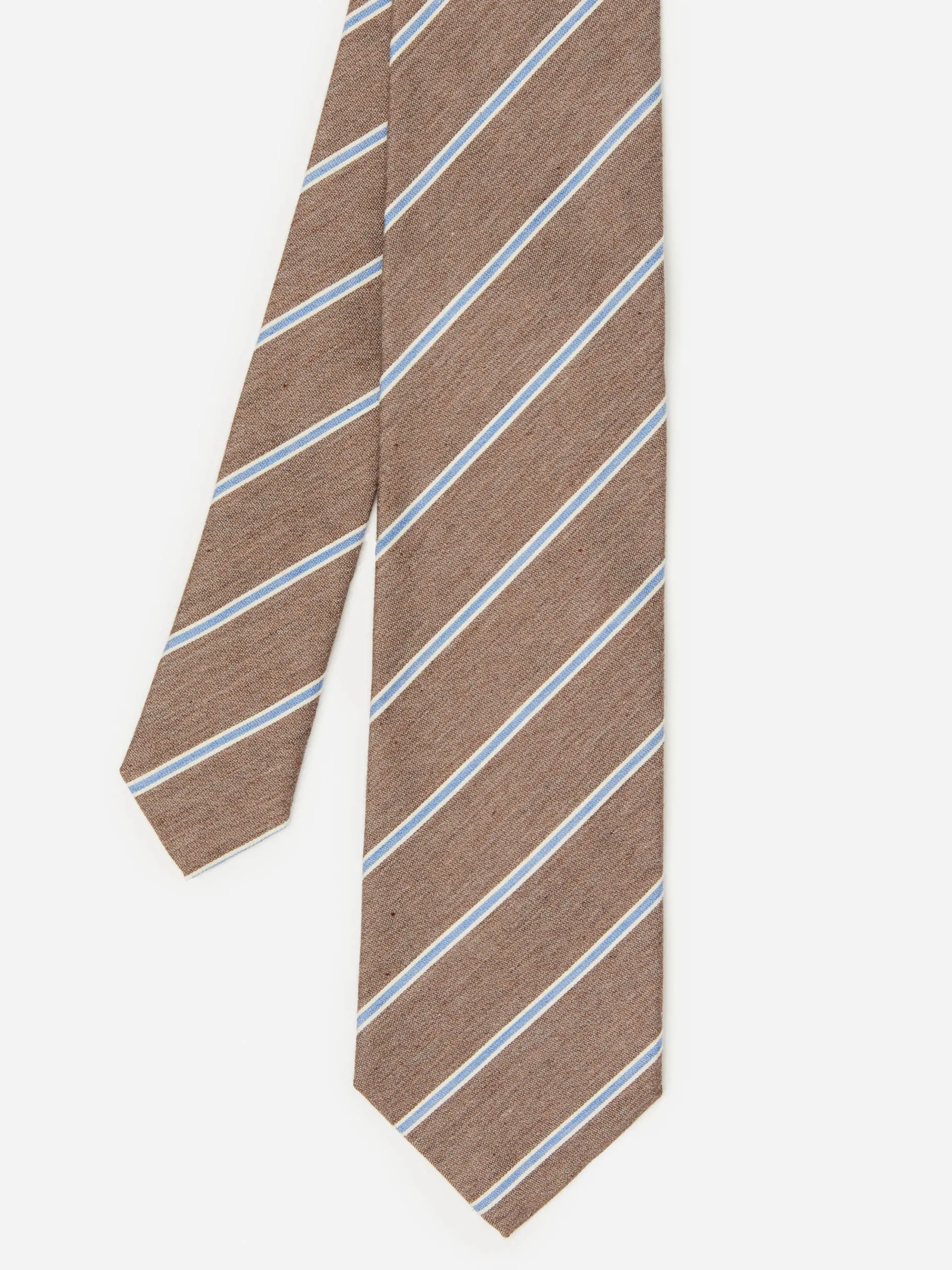 J.McLaughlin Cotton Silk Tie In Regimental Stripe- Shoes & Accessories|Boots