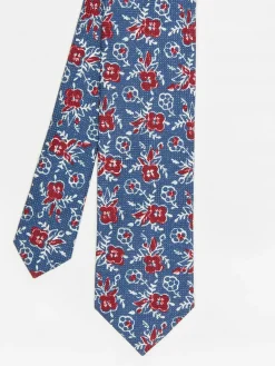 J.McLaughlin Cotton Silk Tie In Watercolor Rose- Shoes & Accessories|Ties