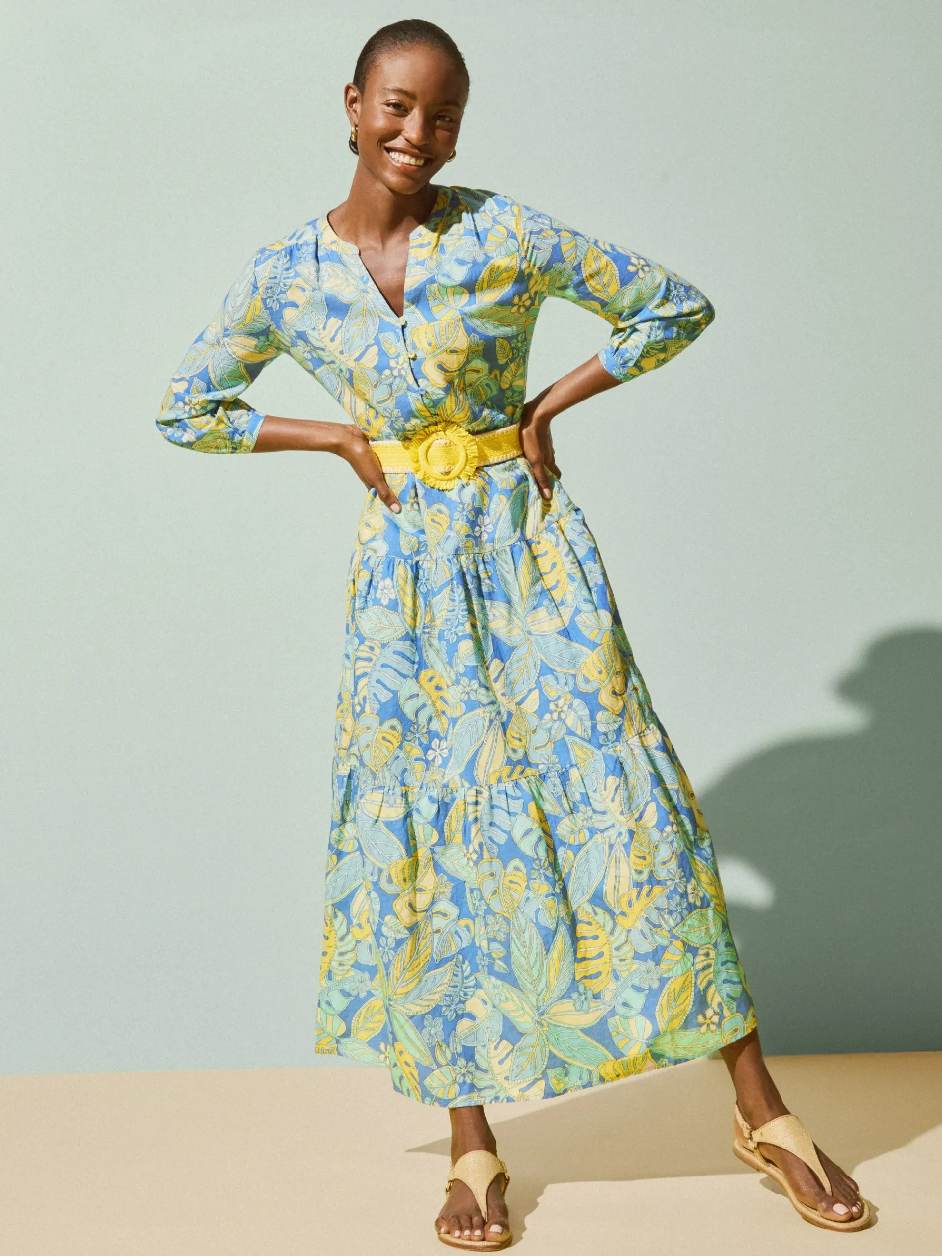 J.McLaughlin Cunningham Dress In Beach Bouquet-Women Dresses